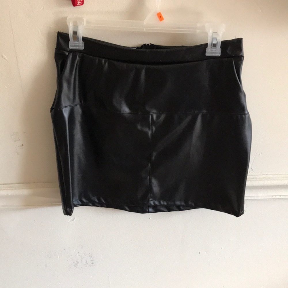 Faux leather skirt